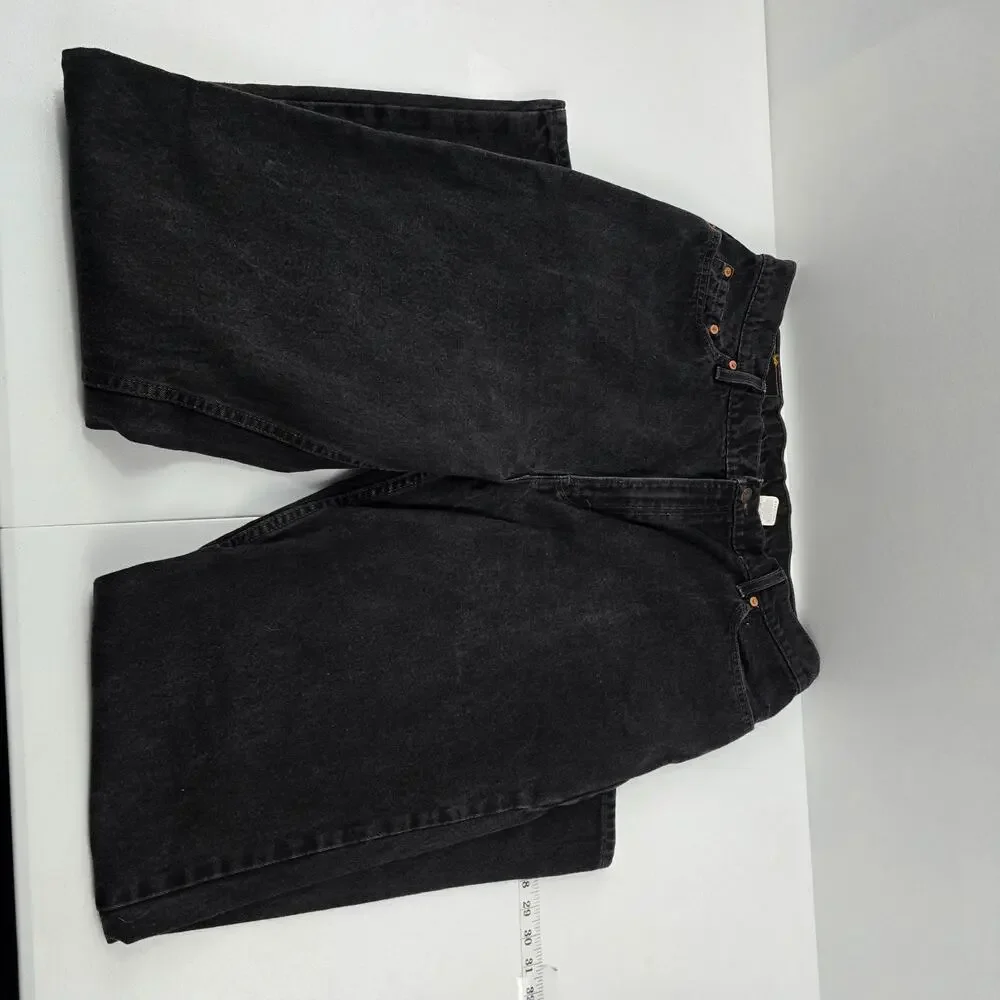 Vintage Levi's 550 relaxed‎ tapered 20 jeans USA black 90's womens 5713